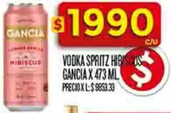 Supermercados DIA Gancia vodka spritz hibiss oferta