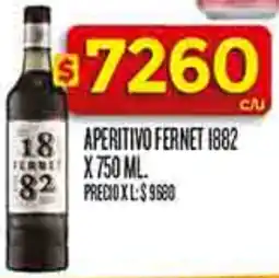 Supermercados DIA 1882 aperitivo fernet oferta