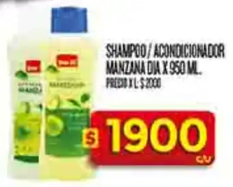 Supermercados DIA Dia shampoo/acondicionador manzana oferta