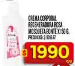 Supermercados DIA Bonté crema corporal regeneradora rosa mosqueta oferta
