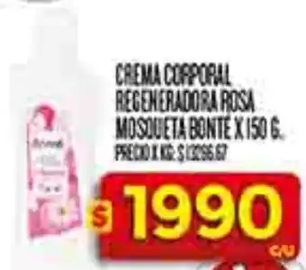 Supermercados DIA Bonté crema corporal regeneradora rosa mosqueta oferta