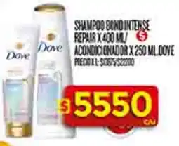 Supermercados DIA Dove shampoo bond intense repair oferta