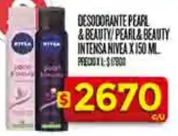Supermercados DIA Nivea desodorante pearl &beauty/pearl&beauty intensa oferta