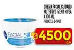 Supermercados DIA Nivea crema facial cuidado nutritivo 5 en 1 oferta