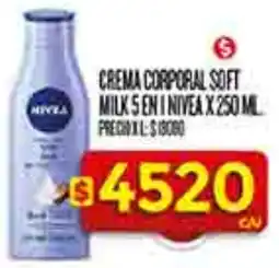 Supermercados DIA Nivea crema corporal soft milk 5 en 1 oferta