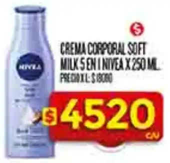 Supermercados DIA Nivea crema corporal soft milk 5 en 1 oferta