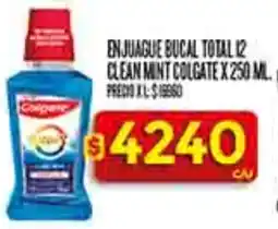 Supermercados DIA Colgate enjuague bucal total 12 clean mint oferta