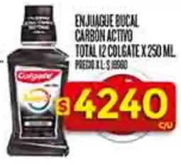 Supermercados DIA Colgate enjuague bucal carbon activo total 12 oferta