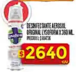 Supermercados DIA lysoform desinfectante aerosol original oferta