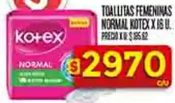 Supermercados DIA Kotex toallitas femeninas normal oferta