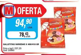 Maxiconsumo Terrabusi Galletitas Variedad x 400/410gr oferta