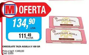 Maxiconsumo Chocolate Aguila Taza x 100gr oferta
