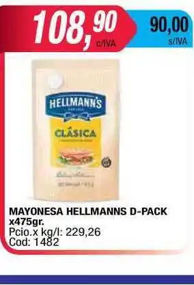 Maxiconsumo Hellmanns Mayonesa D/pack x475gr. oferta
