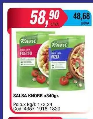 Maxiconsumo Knorr Salsa x340gr. oferta