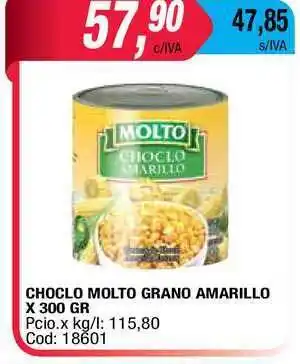 Maxiconsumo Molto Choclo Grano Amarillo x 300gr oferta