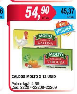 Maxiconsumo Molto Caldos x 12 unid oferta
