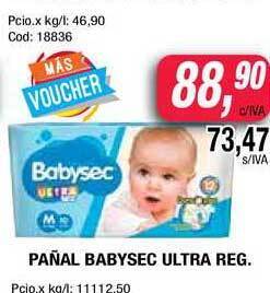Maxiconsumo Babysec Pañal Ultra Reg. oferta