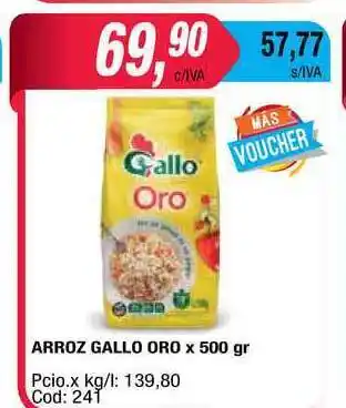 Maxiconsumo Gallo Oro Arroz x 500gr oferta