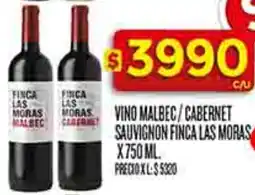 Supermercados DIA Finca las moras vino malbec/cabernet sauvignon oferta