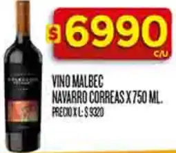 Supermercados DIA Navarro correas vino malbec oferta