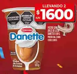 Supermercados DIA Danette dulce de leche & crema oferta