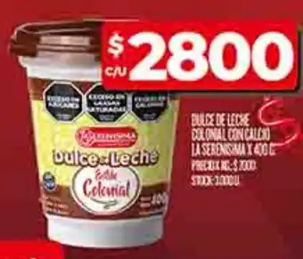 Supermercados DIA La serenisima dulce de leche colonial oferta