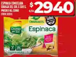Supermercados DIA Espinaca congelada granja del sol oferta