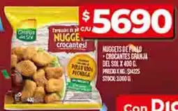 Supermercados DIA Nuggets de pollo crocantes granja del sol oferta