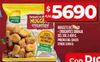 Supermercados DIA Nuggets de pollo crocantes granja del sol oferta