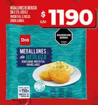 Supermercados DIA Dia medallones de merluza oferta