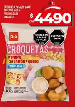 Supermercados DIA Dia croquetas de papas con jamón oferta