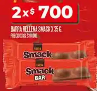 Supermercados DIA Smack barra rellena oferta