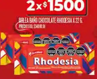 Supermercados DIA Rhodesia oblea baño chocolate oferta