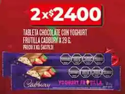 Supermercados DIA Cadbury tableta chocolate con yoghurt frutilla oferta