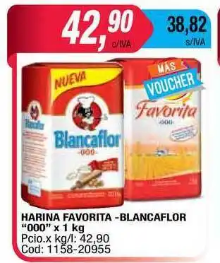 Maxiconsumo Harina Favorita / Blancaflor "000" x 1kg oferta