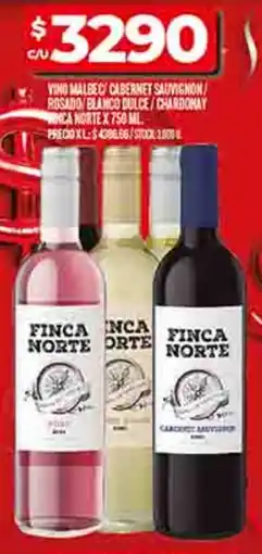 Supermercados DIA Finca norte vino malbec cabernet sauvignon rosado blanco dulce/chardomay oferta