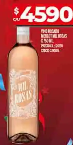 Supermercados DIA Mil rosas vino rosado merlot oferta