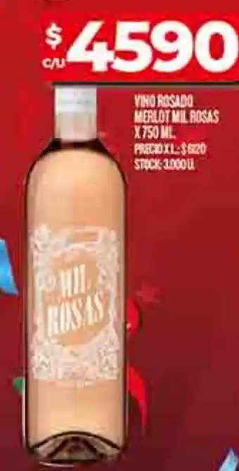 Supermercados DIA Mil rosas vino rosado merlot oferta