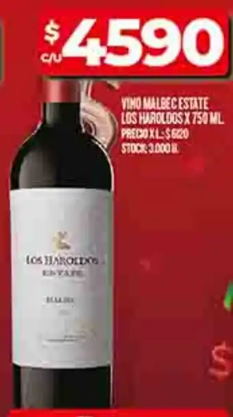 Supermercados DIA Los haroldos vino malbec estate oferta