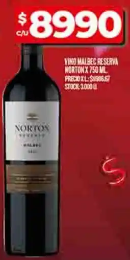 Supermercados DIA Norton vino malbec reserva oferta
