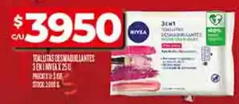 Supermercados DIA Nivea toallitas desmaquilladoras 3 en 1 oferta