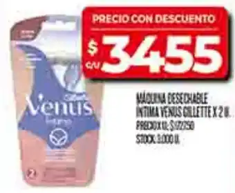 Supermercados DIA Gillette maquina afeitar desechable venus intima oferta