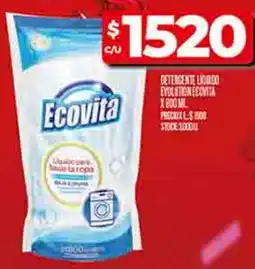 Supermercados DIA Ecovita detergente oferta
