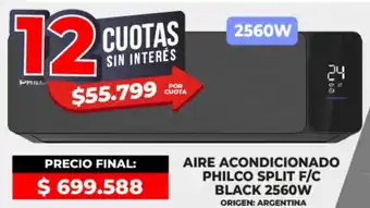 Supermayorista Vital Philco aire acondicionado split f/c black oferta