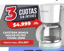 Supermayorista Vital Cafetera bonux hogar filtro young 220w oferta