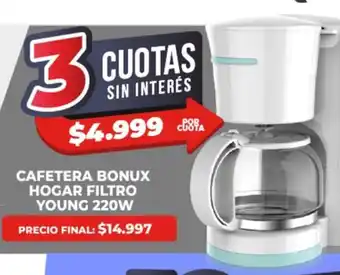 Supermayorista Vital Cafetera bonux hogar filtro young 220w oferta