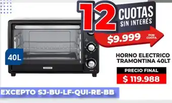 Supermayorista Vital Horno electrico tramontina oferta