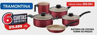 Supermayorista Vital Tramontina bateria de cocina turim x5 piezas oferta