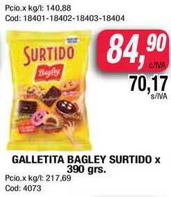 Maxiconsumo Galletita Bagley Surtido x 390grs oferta