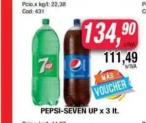 Maxiconsumo Pepsi/Seven Up x 3lt oferta